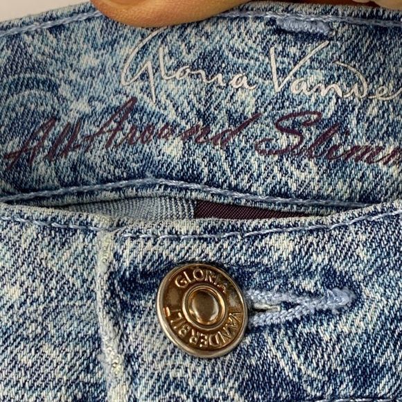 Gloria Vanderbilt print Capri jeans size 10 Women Crop Pockets Stretch 4057 HR - Picture 5 of 7